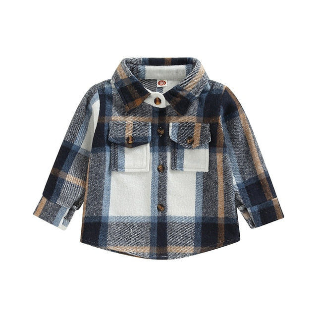 Toddler Plaid Patchwork Long Sleeve