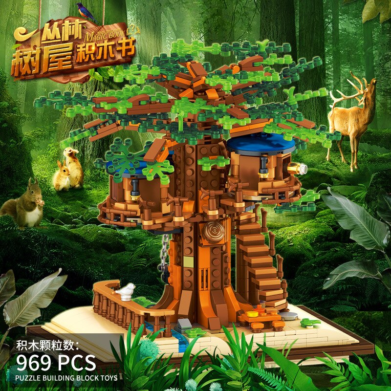 Jungle Tree House Bricks Toys