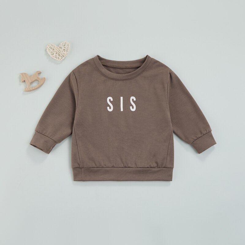 Toddler Solid Letter Print  PulloverLittle Koko Bean