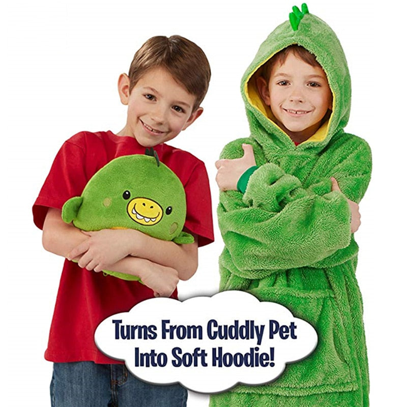 Kids Pets Blanket Hoodie Soft PlushLittle Koko Bean