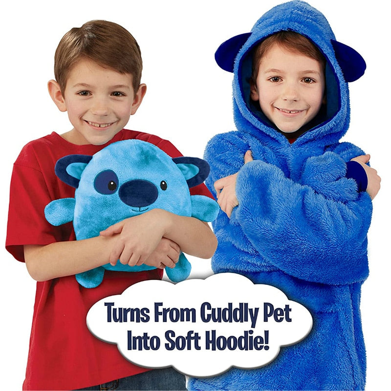 Kids Pets Blanket Hoodie Soft PlushLittle Koko Bean